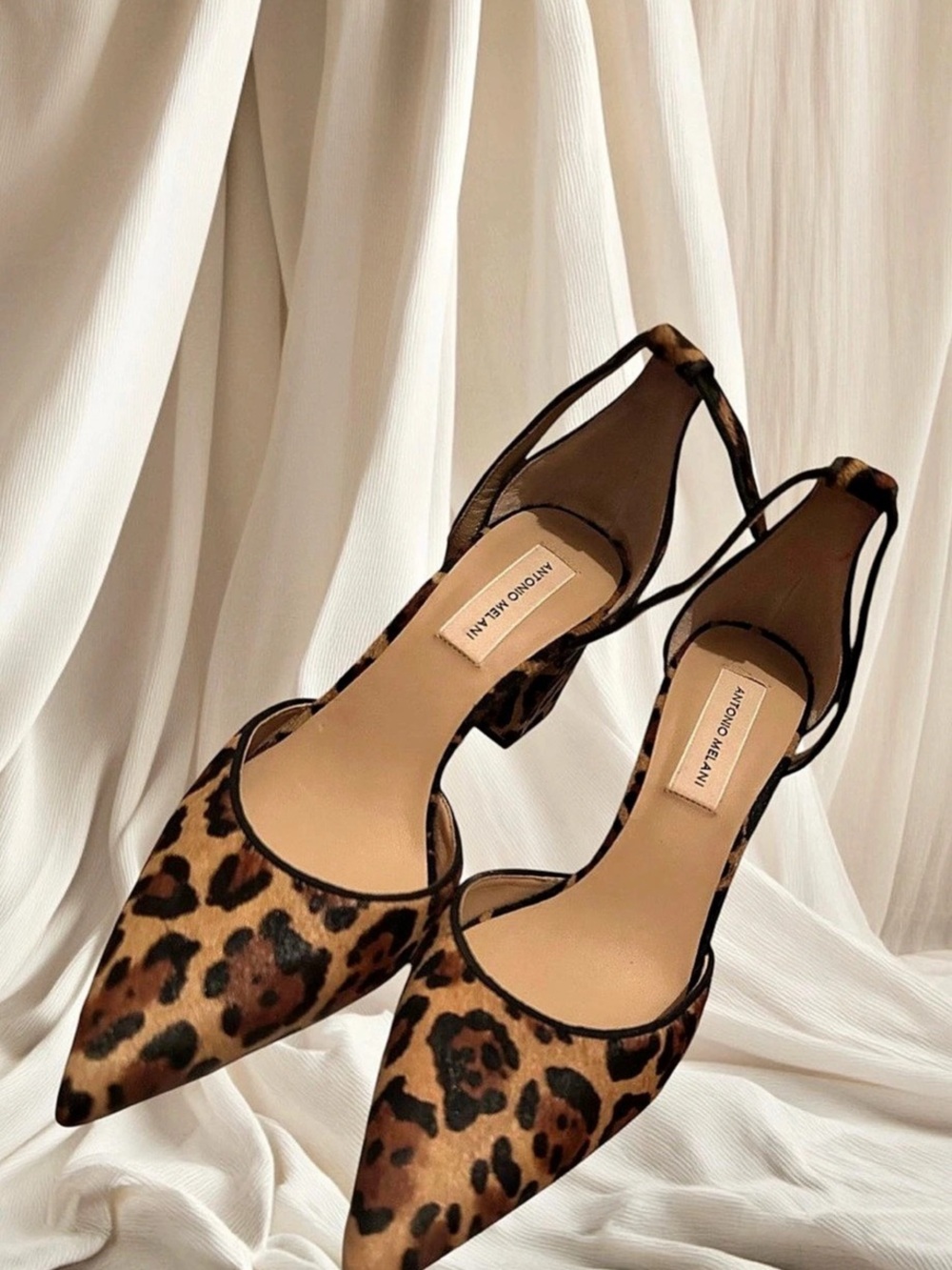 Antonio Melani Leopard Pointed-Toe Heels US 8 D